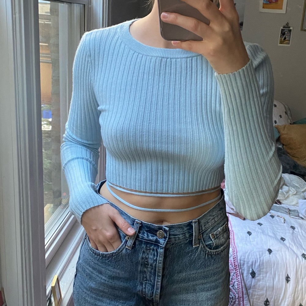 COTTON CANDY LA CROP TOP WITH TIES